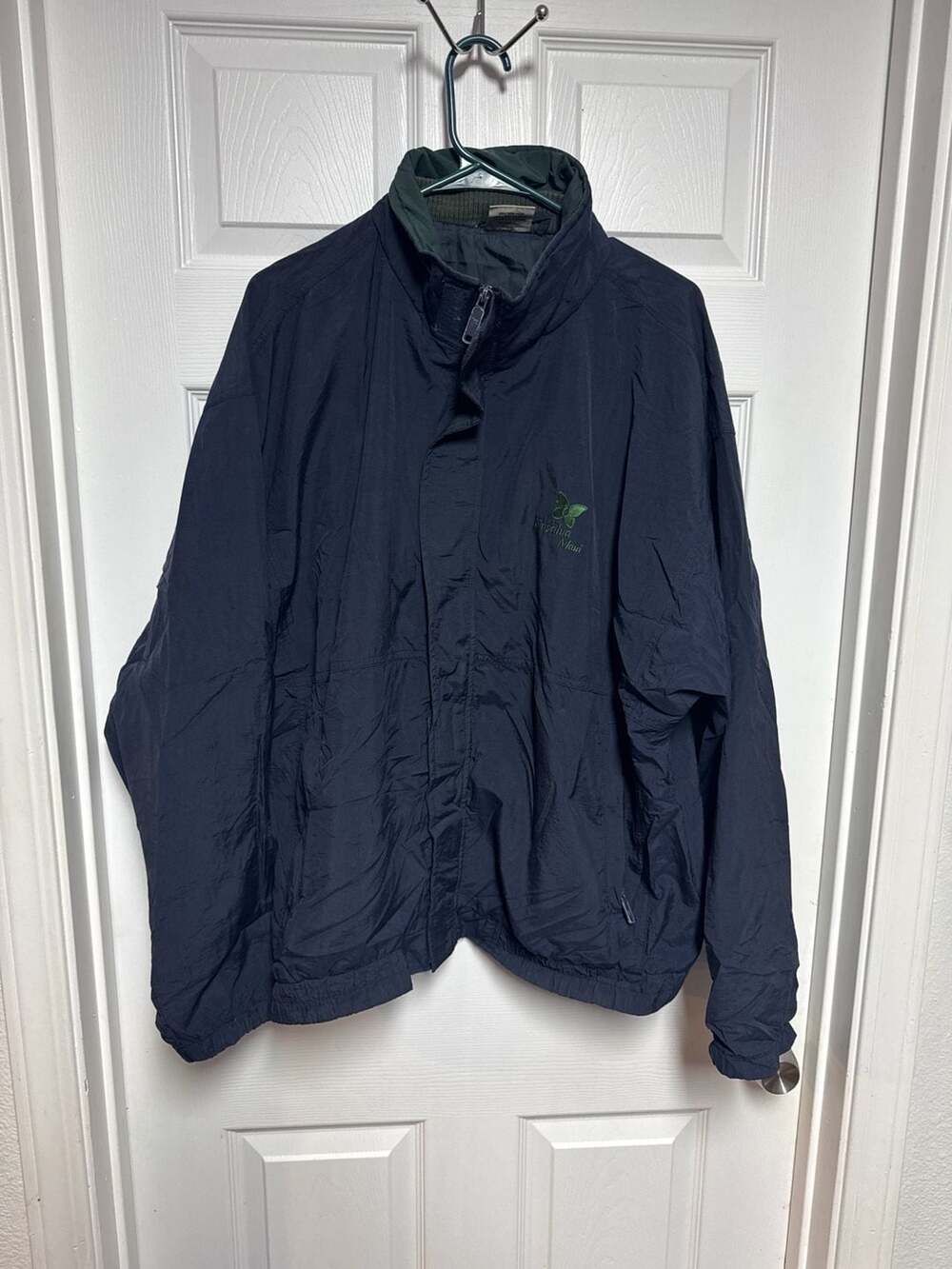 Vintage Fahrenheit Kapalua Maui Butterfly Embroidered Windbreaker Jacket XL